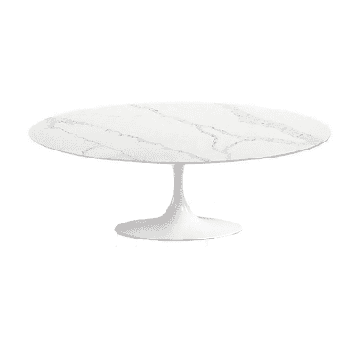 Eero Saarinen Style Tulip Style Coffee Table Round With Quartz